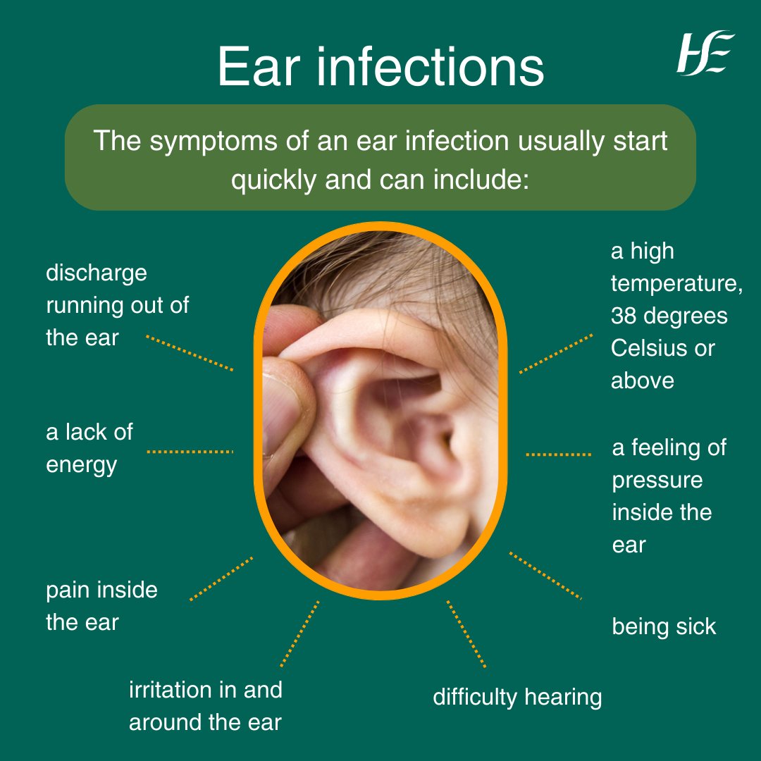 #EarInfections are very common, particularly in children. You do not always need to see a GP for an ear infection. They often get better on their own within 3 days. For information on symptoms, treatment and ways to help avoid ear infections, visit: bit.ly/3PVxhMM