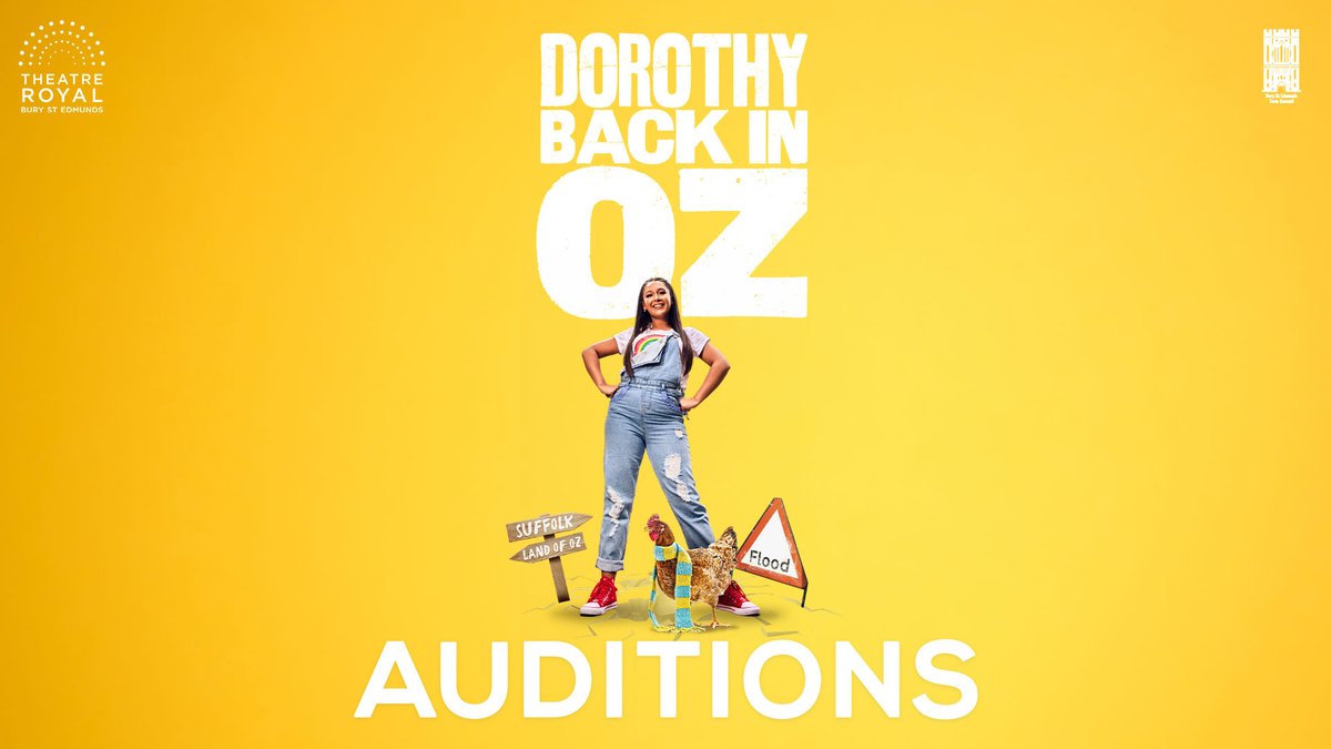 Aged between 9-19 and fancy a trip to the Land of Oz this summer? 🌈 Head to our auditions page and apply before the 8th May to be part of Dorothy, Back In Oz: bit.ly/4aOUFDG Dorothy, Back In Oz is supported by @bstetc & @ace_national. #theatre #burystedmunds #suffolk