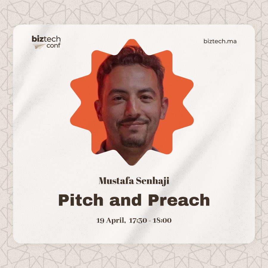 MustafaSenhaji's tweet image. I&apos;m thrilled to announce that I&apos;ll be speaking at #BizTechConf, thanks to @BiztechMorocco for the gracious invitation! 

Let&apos;s dive into discussing the two fundamental pillars of every business together. Join us! 🎤🙏