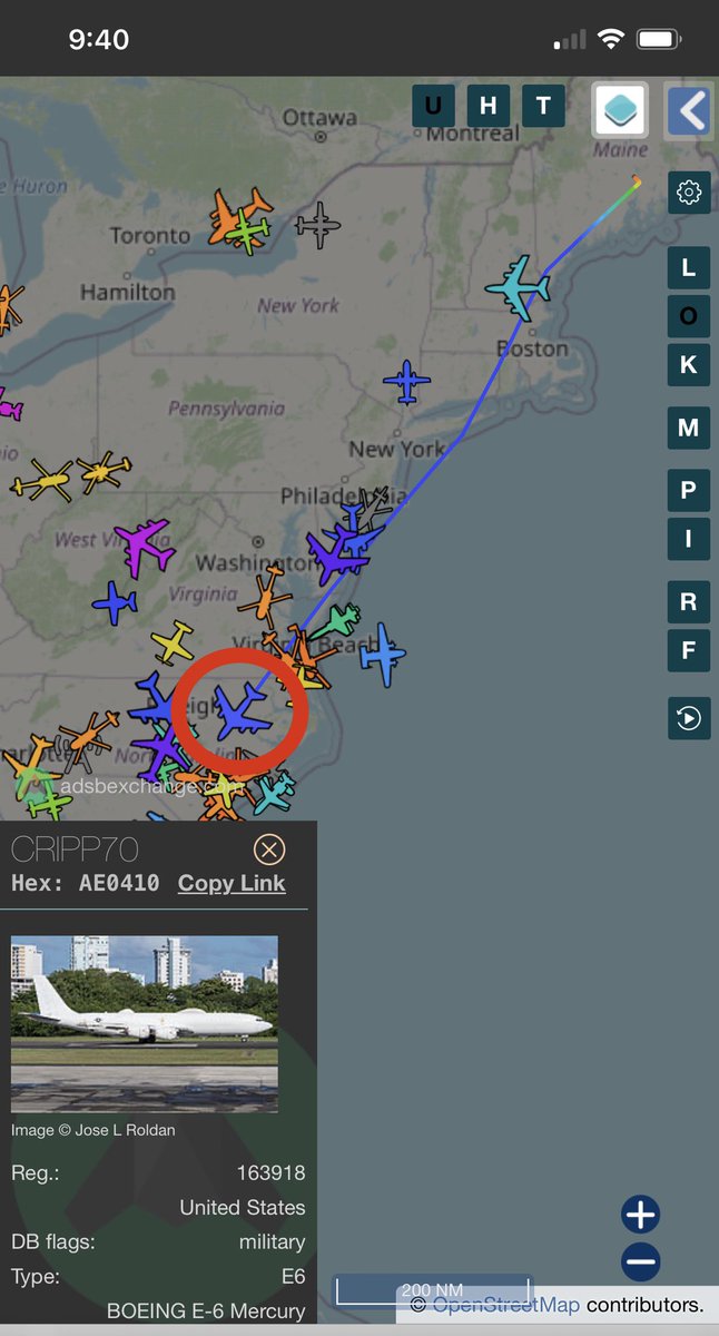 There’s been at least one E6 in the sky daily, every hour during daytime. The E6 is also in the Doomsday Plane family. 🔥🐂🇺🇸