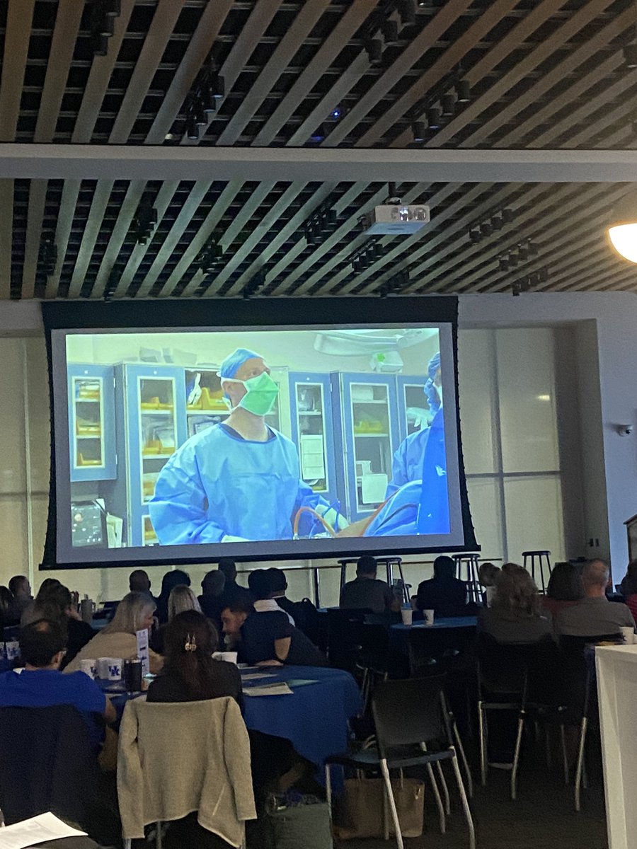 Live surgery number two with Dr. Austin Stone at the UK Orthopaedic Surgery & Sports Medicine Symposium.