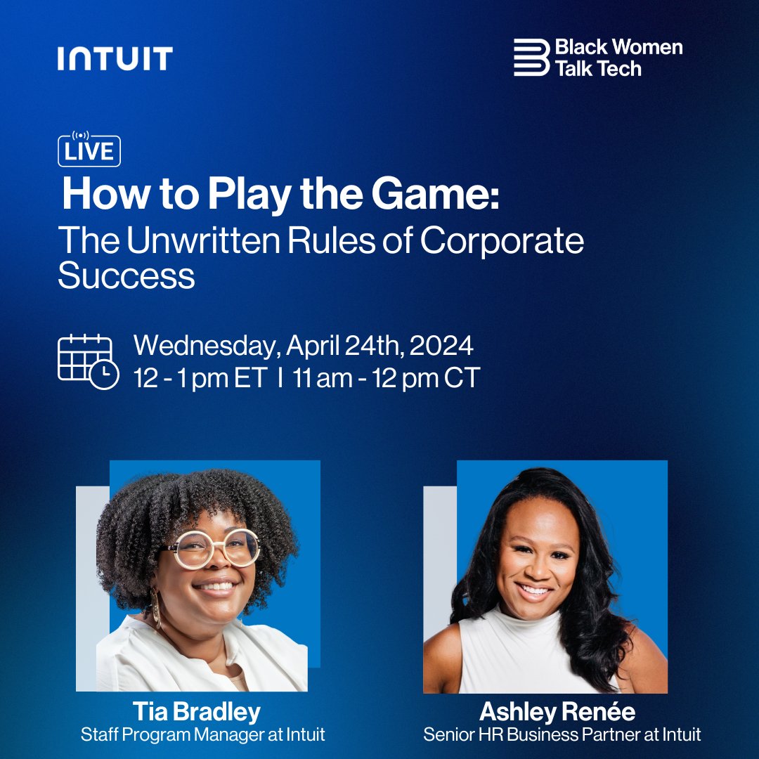 Elevate your career game! Join us for a LinkedIn live event, 'How to Play The Game: The Unwritten Rules of Corporate Success' on April 24th, 12-1 PM ET. Gain insights from industry experts at Intuit. RSVP now: #CorporateSuccess #LinkedInLive