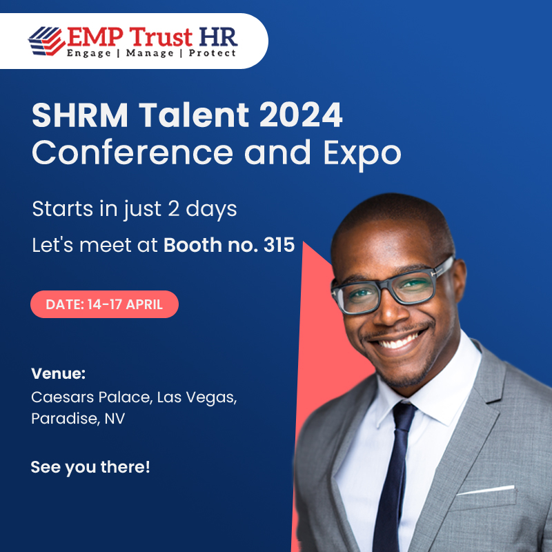 Join us at 📍 Booth no. 315 during SHRM Talent 2024, only 2 days away!
HR Managers and Employers, seize the opportunity to engage with our HR specialists!
Discover more at:hubs.ly/Q02sGhNW0
Looking forward to meetyou!
#SHRMTalent2024 #EmployeeOnboarding #EmployeeEngagement