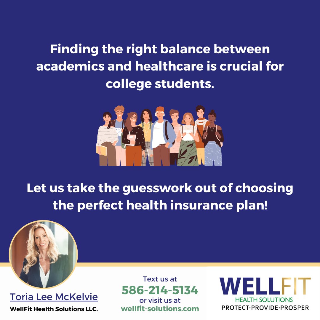 Navigating #student life can feel like a juggling act, especially when it comes to balancing textbooks and healthcare. 📚💉 But fear not, we're here to support you every step of the way! 
.
Visit us at wellfit-solutions.com
#HealthInsurance #Michigan