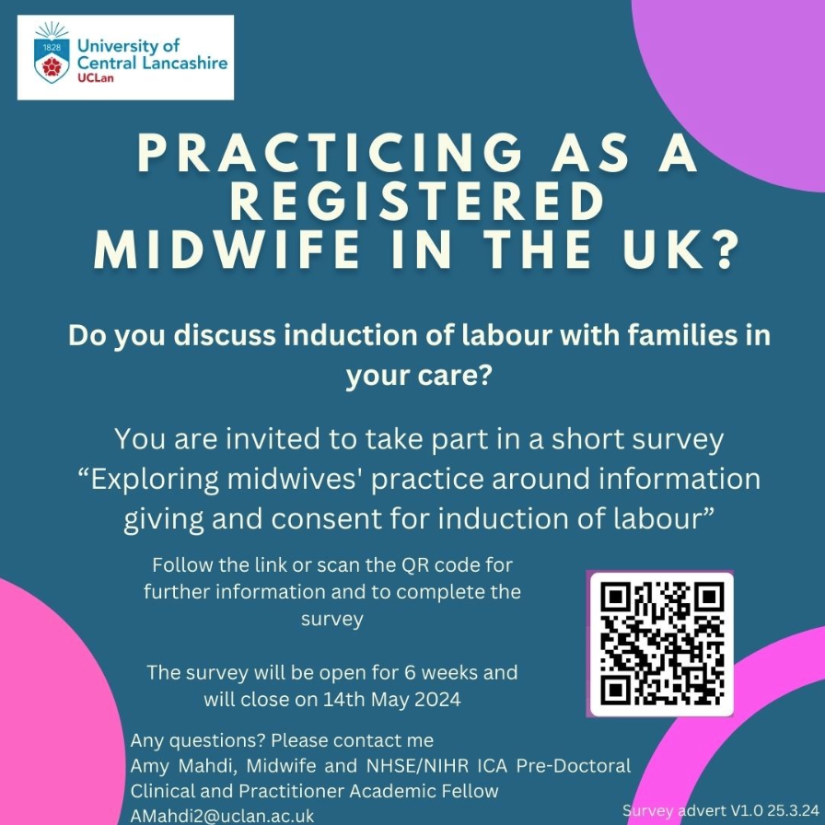 Rates of induction of labour are continuing to rise globally more evidence is required on the role of the midwife in providing information for appropriate consent. Take the survey here: maternityandmidwifery.co.uk/are-you-provid…