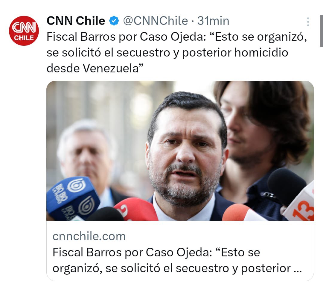Desde el día 1 dijimos el asesinato del Teniente Ojeda se había ordenado por el régimen de Maduro, y habíamos tenido una intervención militar en suelo chileno. Nos denostaron, nos dijeron que era un sueño del anticomunismo (el Presidente) y todo era un niño en bicicleta…