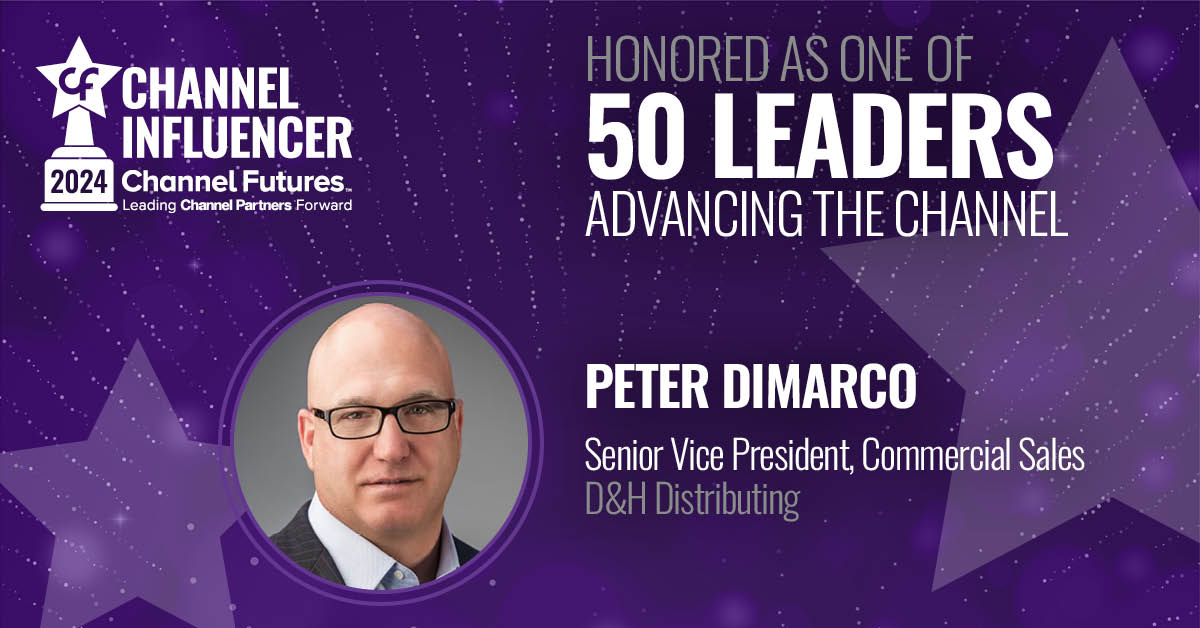 ChannelDiveNews's tweet image. Today we celebrate ⭐ Peter DiMarco, one of our 50 #ChannelInfluencers of 2024 - celebrating leaders driving growth and innovation in the #technologychannel &amp;gt;&amp;gt; spr.ly/6010ZvM0q