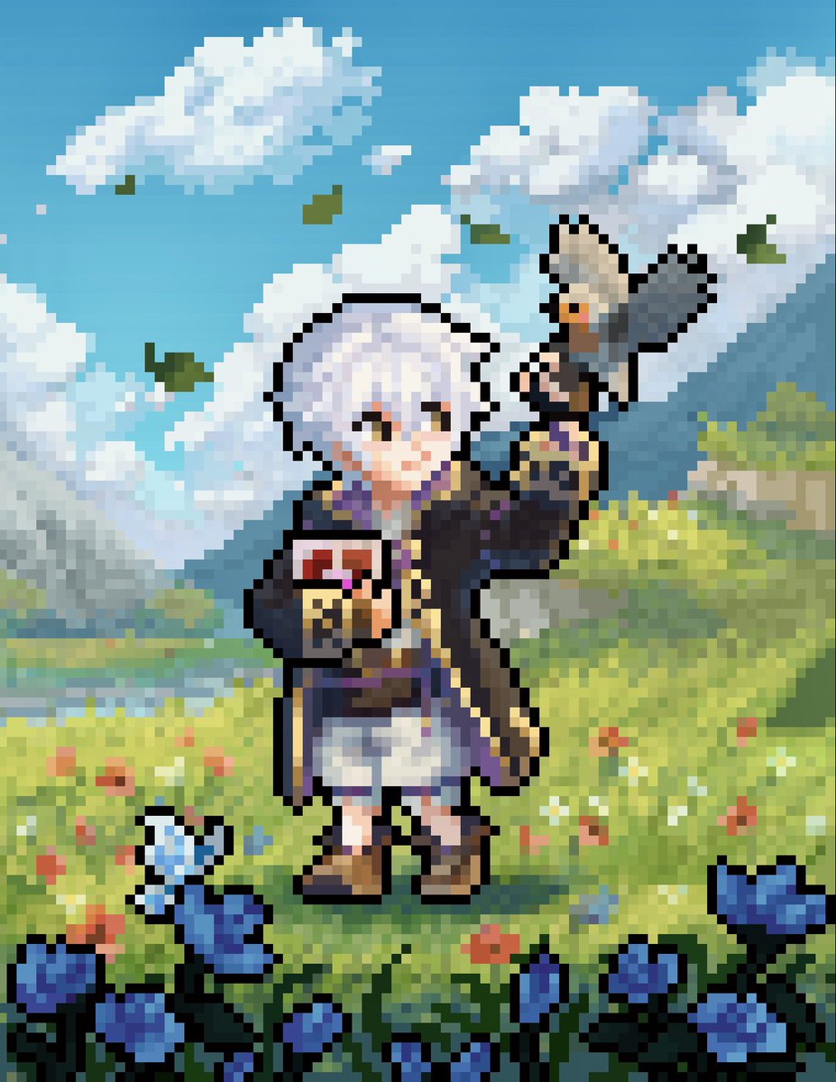 ᴿᵒᵇᶦⁿ #FEヒーローズ #FEHeroes #FireEmblem #ドット絵 #pixelart #Robin #fanart