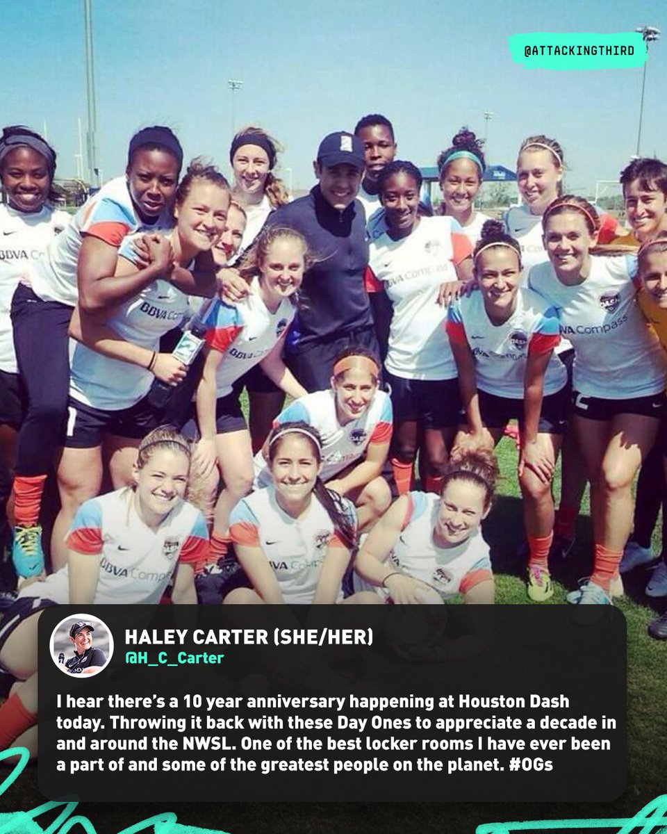 Houston was announced as the first expansion club in NWSL history in December 2013, and played its first NWSL match on April 12, 2014. 🧡 10 years later the @HoustonDash celebrate this milestone tonight playing the Washington Spirit at home. 🥳