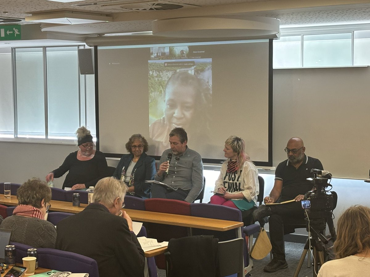 “This panel has sought a different kind of momentum not just how we respond to power but how we grasp power” - @d_whyte100 chairing the final panel of the day on examining where we go from here?  

#ClimateOfInjustice