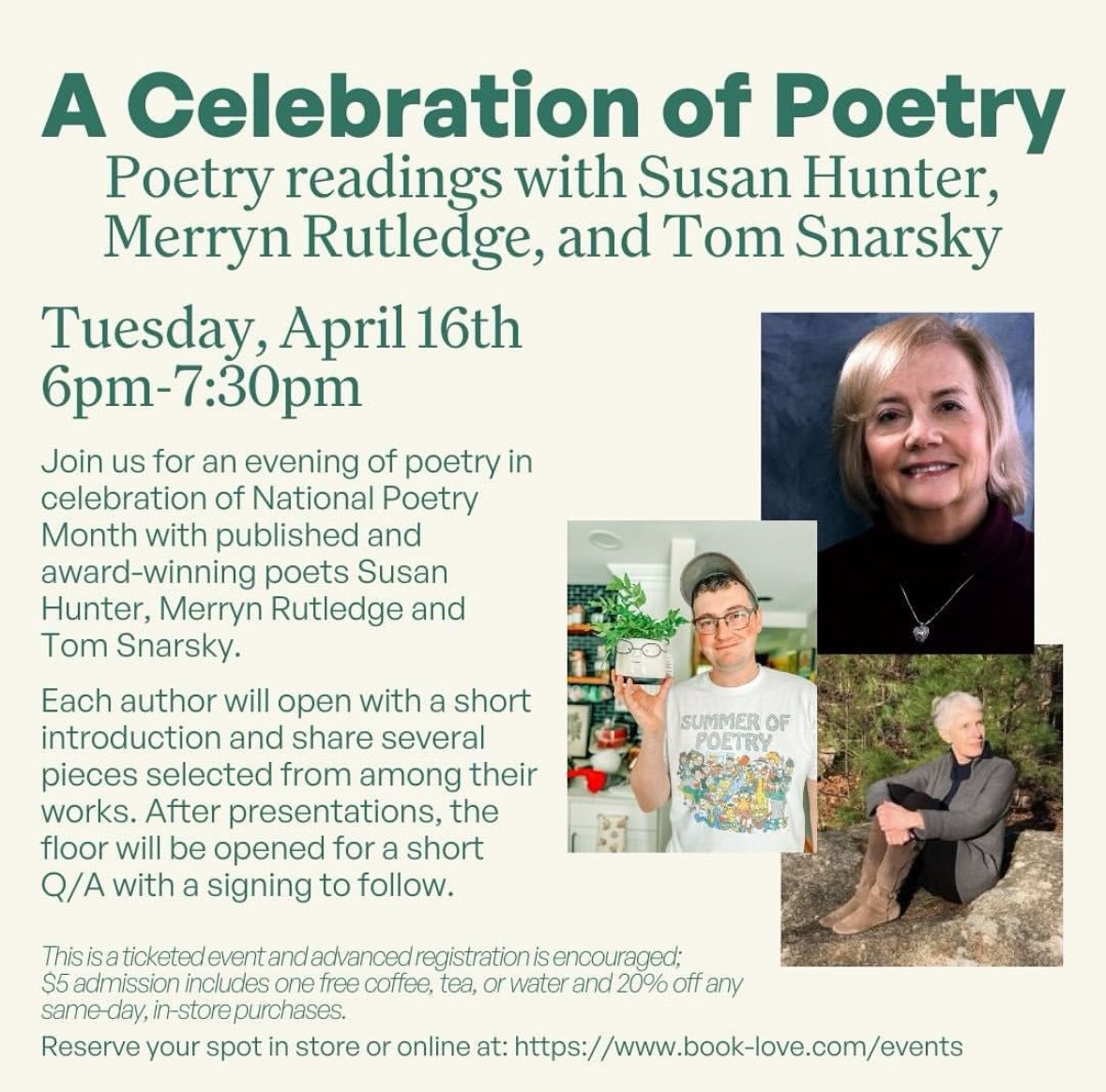 I’m really excited to have a couple readings coming up in the next few days! if you’re anywhere near Durham, NH (for the 2024 Nossrat Yassini Poetry Festival at UNH) or Plymouth, MA (for A Celebration of Poetry at Book Love in the Pinehills) it would be lovely to see you :) 📚📣