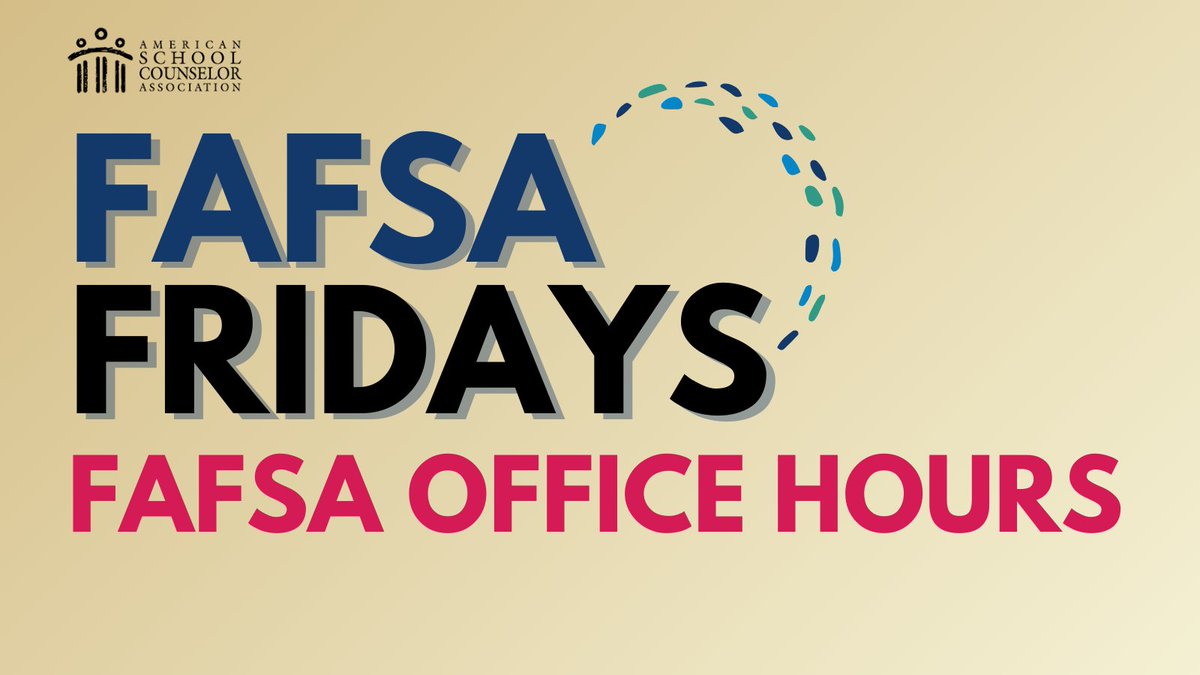 ASCAtweets's tweet photo. As part of FAFSA Week of Action (April 15-19), you're invited to join the @usedgov staff on Friday, April 19, 2024, at 3:30 p.m. EDT for FAFSA office hours. Questions may be submitted in advance.
Register here: https://t.co/Ijv6MNrBFl https://t.co/MJhdYOF4QQ