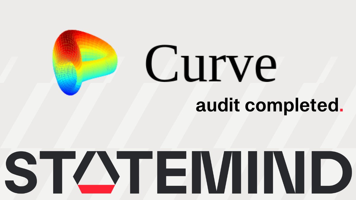 Excited to release an audit report of @CurveFinance Lending! 1 Crit, 1 High, and 4 med vulnerabilities identified and successfully fixed💪 Full report here: github.com/statemindio/pu…