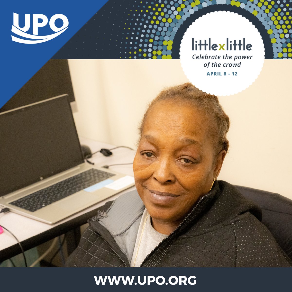 “I’m legally blind but I’ve learned to use the computer.” - Beverly Massey, a UPO “Foster Grandma” (volunteer mentor for children) Grandma Massey will do ANYTHING to help her students grow. Donate TODAY & your gift is matched: ow.ly/g0Rb50Rf650 #IamUPO #UPOinDC