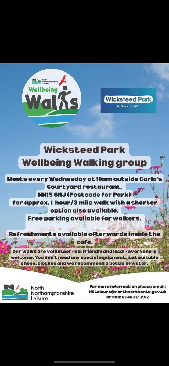 Take a look at a new Wellbeing Walking Group in the local area! Even a short burst of 10 minutes of brisk walking increases our mental alertness, energy and positive mood. Participation in regular physical activity can increase our self-esteem and can reduce stress and anxiety.