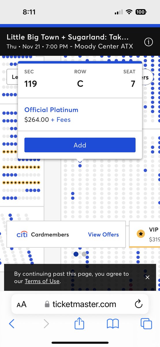 The fact a basic seat for @Sugarlandmusic, @littlebigtown is this much is absolutely insane. @Ticketmaster is completely ruining people from going to shows.