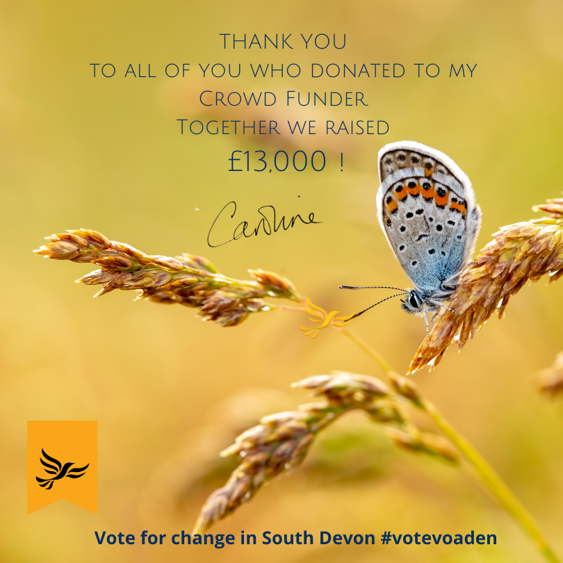 CarolineVoaden's tweet image. The Crowd funder raised £13,000 for my campaign. Thank you to each and every one of you who donated, your support means so much to me. After 101 years it really is time for change in South Devon. #votevoaden #votetogether 🧡🔶