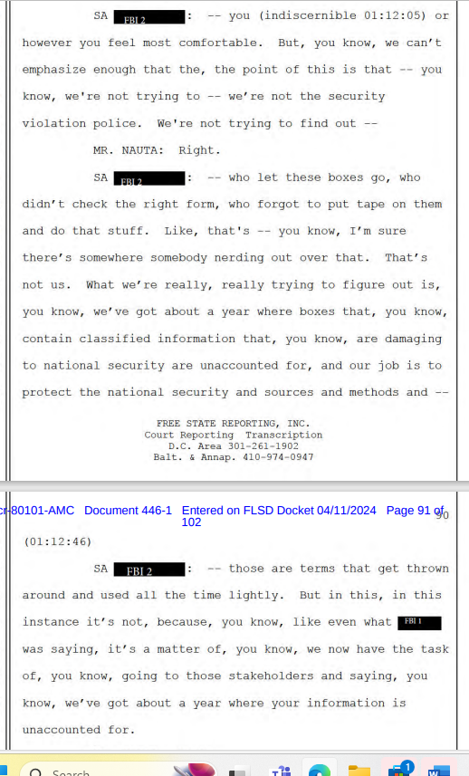 Set aside these two talk like Valley Girls (could it be Andrew Weissmann and Ryan Goodman on contract?) this is utter and total bullshit. During this time frame, Joe Biden enlisted govt aides to search Penn Biden center for classified documents- including national defense files…