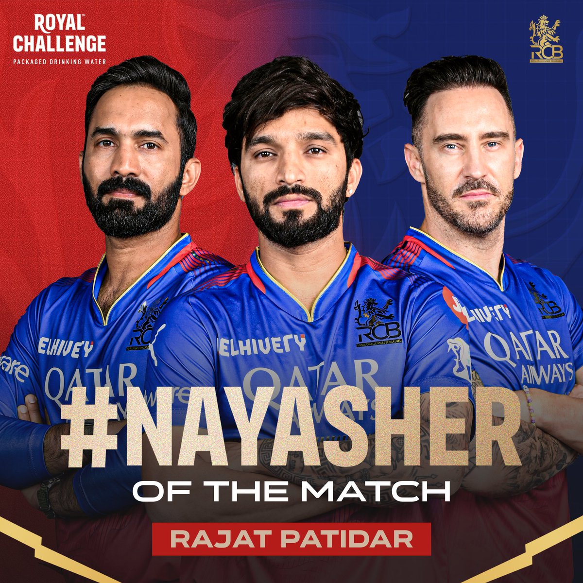 Royal Challenge Packaged Drinking Water Naya Sher: Rajat Patidar 🐅

Rajat struck at 192.30 SR to bring up his first half-century of the season last night! 👏

#PlayBold #ನಮ್ಮRCB #IPL2024 #NayaSher #Choosebold