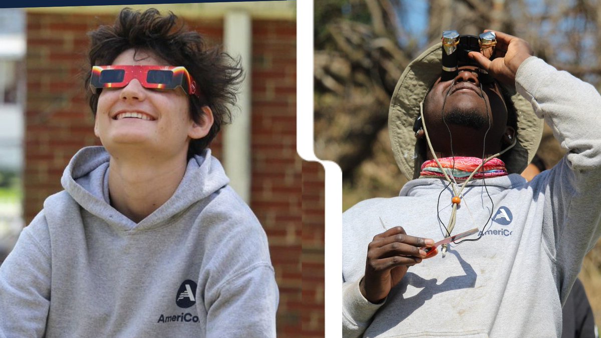 🌒This week in Baltimore, MD, one of our @AmeriCorps NCCC Traditional Corps teams had an unforgettable experience witnessing the solar eclipse together. 😎 It’s moments like these that remind us of the beauty of nature and strength of community.
