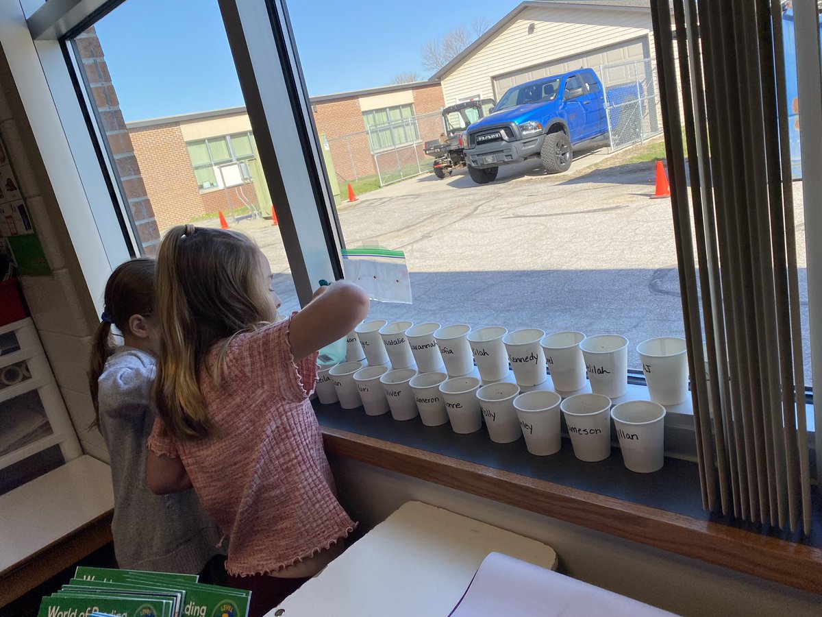 Watering our plants for science.