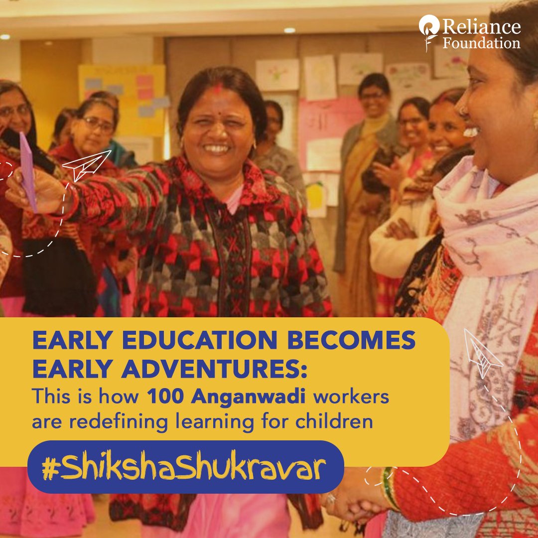 Empowering educators to transform classroom learning! 📚

This is the story of Anganwadi workers in Uttar Pradesh who have embraced the role of playful practitioners, nurturing creativity in early childhood education.

Through Reliance Foundation’s Early Childhood Care and…