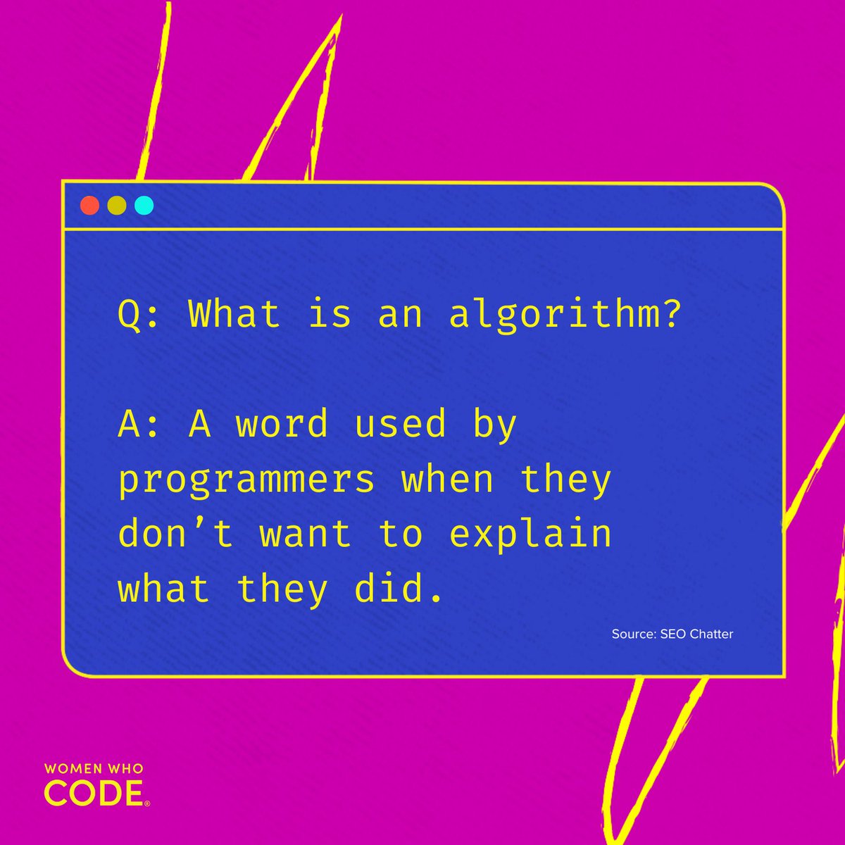 Hit a coding roadblock? Take a breather and enjoy some #FunWithCode! Laughter might inspire your next big idea. 

#WomenWhoCode #WomenInTech 
#WomenInSTEM