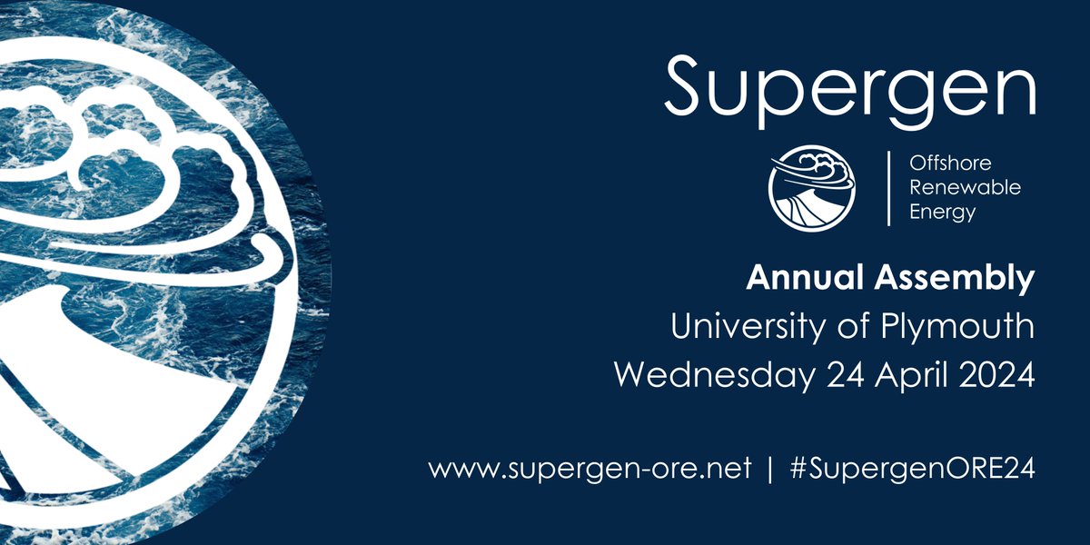 ✴️Programme update for the 2024 Supergen ORE Hub Annual Assembly and ECR Forum 🔗Assembly: Accelerating ORE to 2040 and beyond (24 April): supergen-ore.net/events/april-a… 🔗ECR Forum (23 April): supergen-ore.net/events/april-e… Registration closes 11:00am 17 April #SupergenORE24
