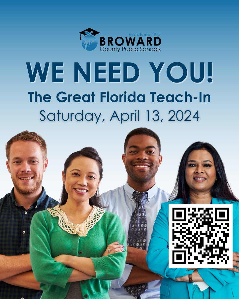 Join us for an opportunity to explore fulfilling positions in teaching, guidance counseling, and special education. 🗓 Saturday, April 13th 👉Register Here: bcpscareers.com/gfti-april For any inquiries, feel free to reach out to freda.broderick@browardschools.com #TeacherJobs