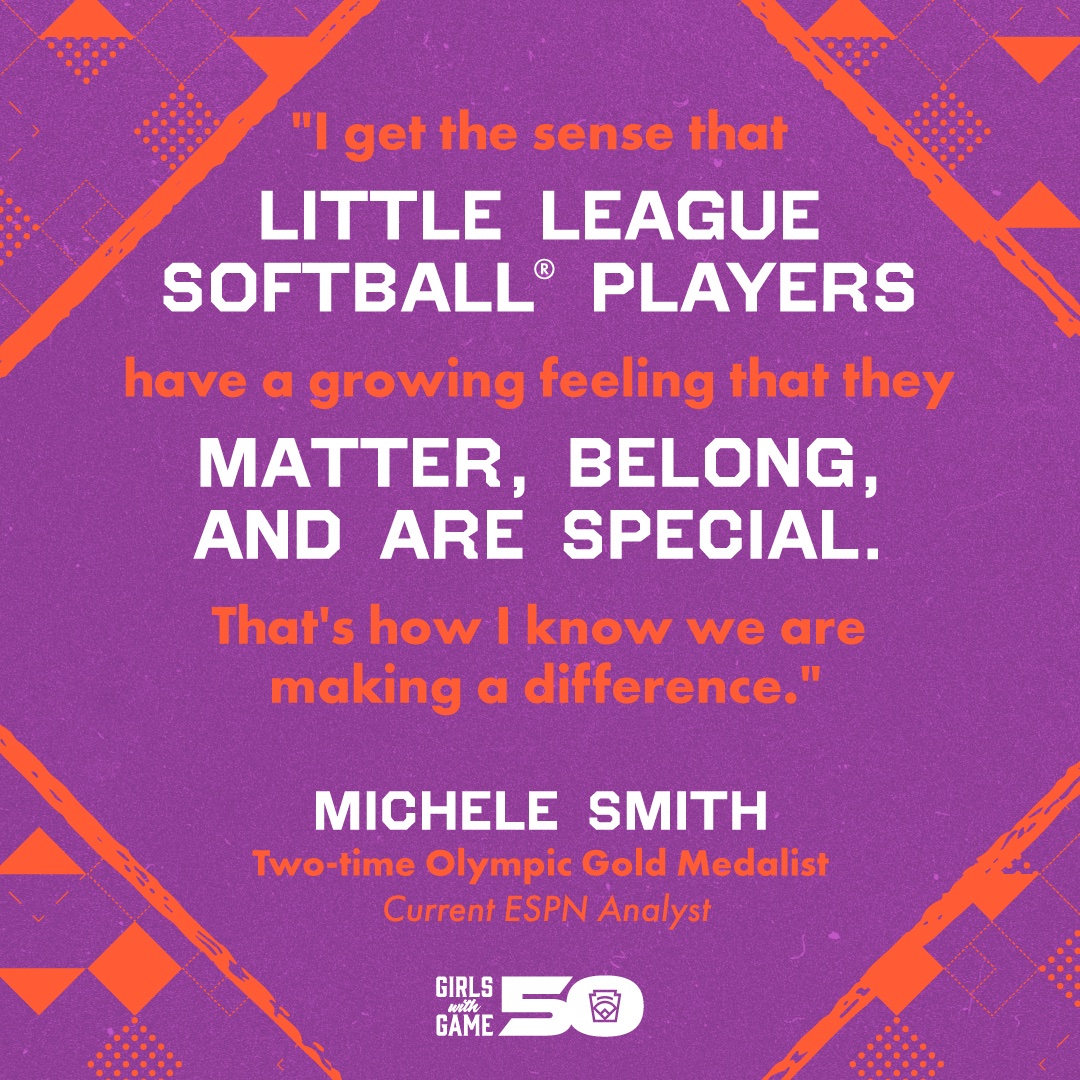 Building up #GirlsWithGame is how we make a difference 💜🧡 @MicheleSmith32 | #GWG50