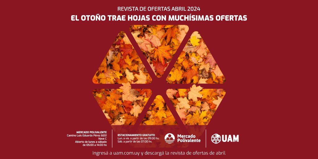 ¡Actualización otoñal de la Revista de Ofertas 🗞️ del Mercado Polivalente! Visitá uam.com.uy y enterate de todas las actualizaciones y novedades.