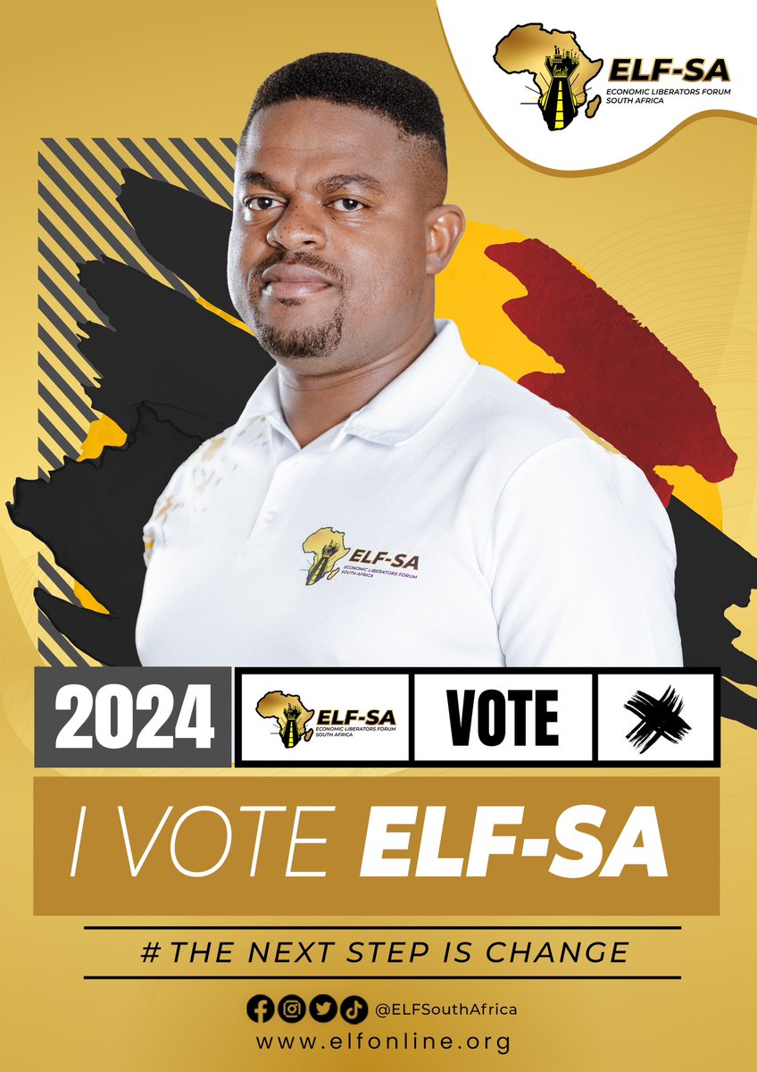 On the 29th of May, vote for an economy owned by you, not an economy that’s in the hands of the few. Vote ELF-SA. #ELF #ELF_SA #ELFSouthAfrica #2024elections #IEC #ConstitutionalCourt #TheNextStepIsChange