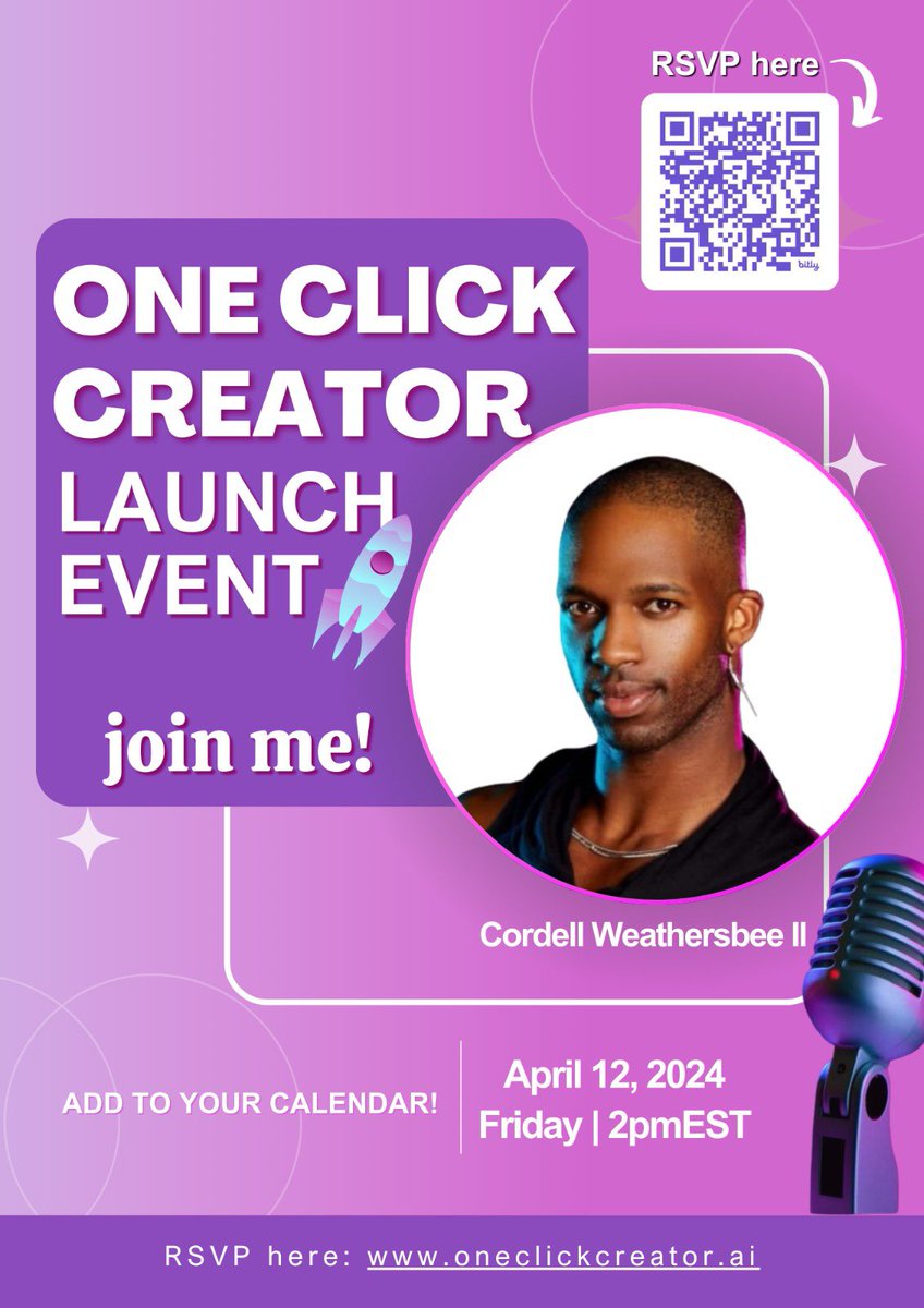 Are you a @Cordellthe2nd fan? 🥳 I’m a BIG one! 💜 He had tech issues and couldn’t launch last week so he’ll be launching today. Please join and support! twitter.com/i/spaces/1yNxa…