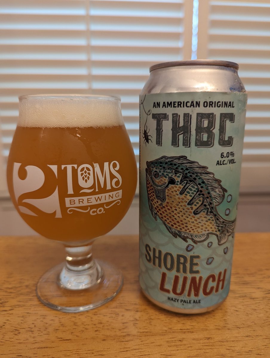 PaulDSmith16's tweet photo. Hoppy #FridayIndianaBeer with @terrehautebrew #ShoreLunch hazy pale ale. @Baileybones32 @BradMitchell02 @cellmavin @Crobb88 @howarmat @Indybeersleuth @joshualakins @mikemartin__c @RobertRolfeFedd @sheryl_lynn_art @DrinkIndiana #INBeer https://t.co/wrh5ITBhZJ