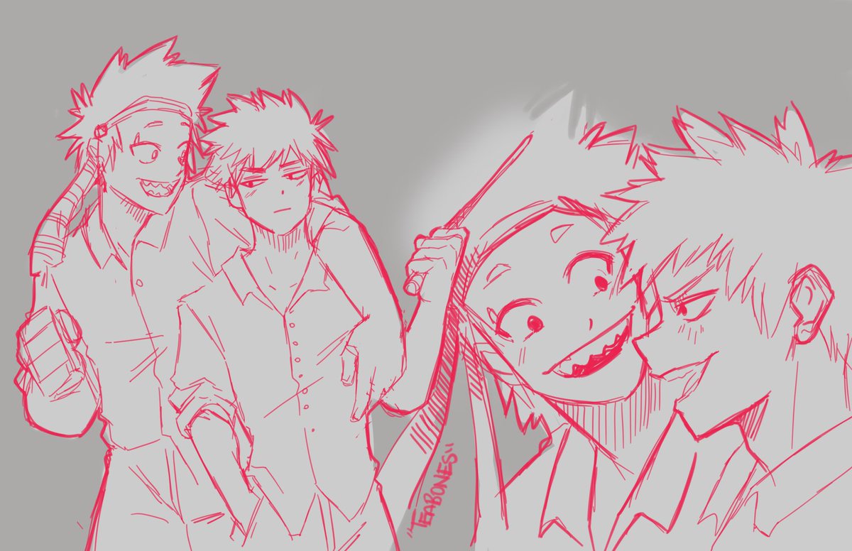 Just my favorite boys being gremlin wizards. Kiribaku Hogwarts addition