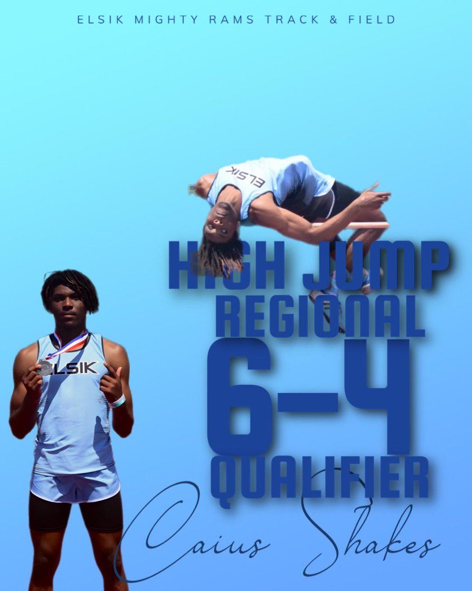 🚨Regional Qualifier Alert‼️🚨 Sophomore Caius Shakes matched his PR of 6-4 finishing 2nd at the UIL District 23 & 24 6A Area Meet, qualifying him for the UIL 6A Region 3 Championships next weekend!🚨