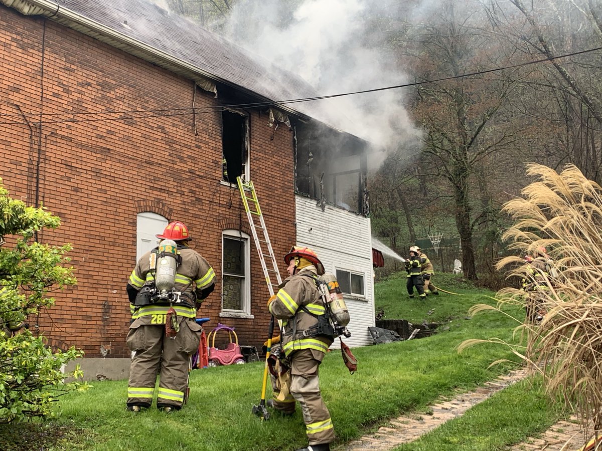 Fire departments from across the Valley work to extinguish flames at 229 Freeport Road in East Deer.