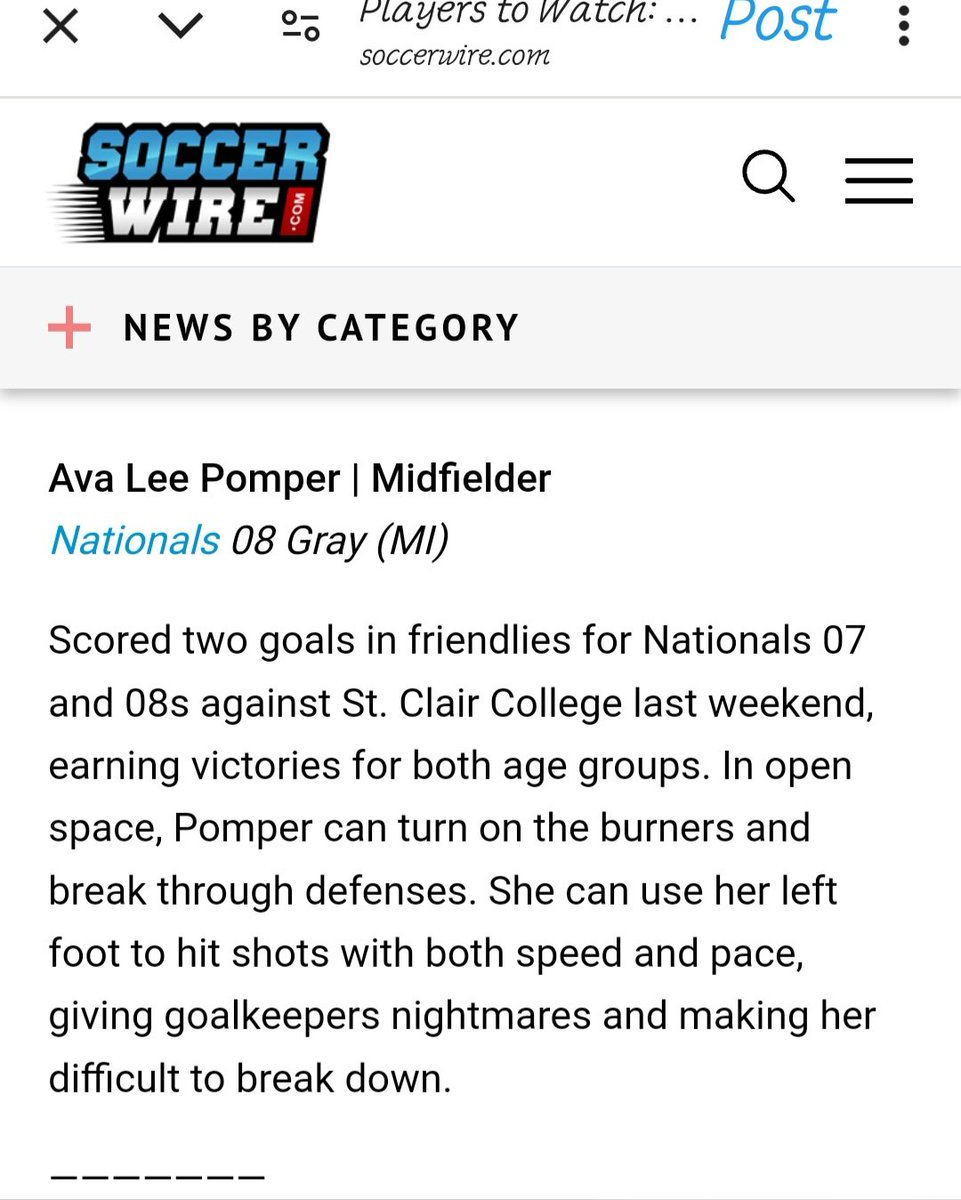Thank you so much @TheSoccerWire for the recognition. I am grateful and appreciate the shout out! College coaches come check out my team at the GA spring Showcase! Lots of talent to see on display! @NationalsGA @GAcademyLeague @nationals08gray @pkepler2 @CoachDR7 @ImYouthSoccer