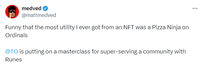 Matt @mattmedved is a legend He was early to CryptoPunks, Bored Ape, every top bluechip you can think of Guess which project he's most bullish on now