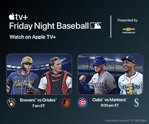 Watch with a 2 Month Free Trial of @AppleTV @Xavier_Scruggs @Russ_Dorsey1 and yours truly got you covered on pre-game at 6:30 & 9:00 ET redeem.services.apple/fnb-so-amr-202… #FridayNightBaseball