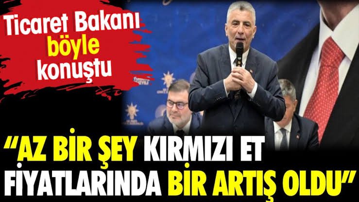 Ticaret Bakanı Bolat:

“Varsa yoksa sığındıkları market,
et fiyatlarında az bir şey artış oldu.”demiş

Az bir şey artış için yaptığınız işe bak

Gerçi motorinin yurt dışındaki fiyatı
10 yılda %9.7 gerilemiş;Türkiye'de ise aynı dönemde %781 artmış.

Sus kardeşim, kızdırma bakanımı