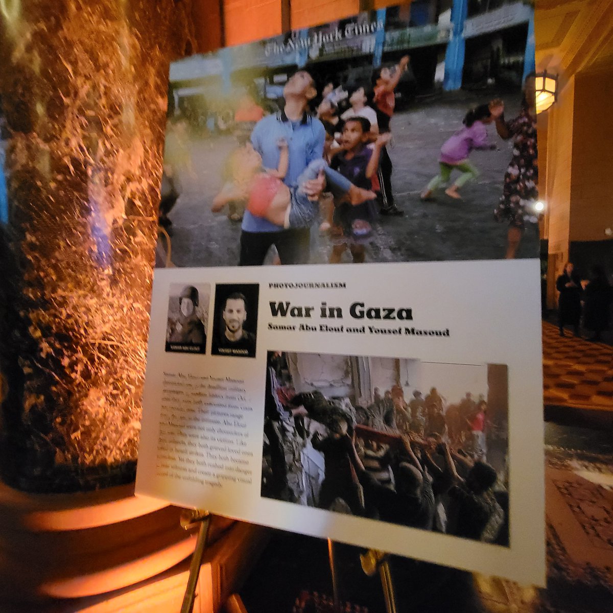 POLK award...Samar Elouf and Ypussef Masoud, for @nytimes photography in #Israel and #Gaza ..