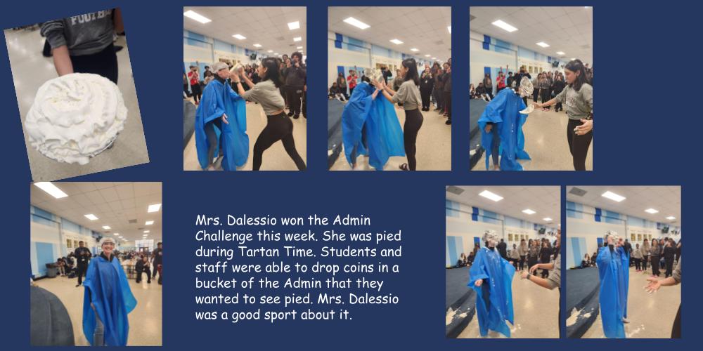 Mrs. Dalessio won the Admin challenge today.