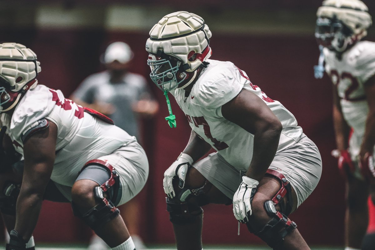 All smiles for A-Day 🔜 #RollTide | @AlabamaFTBL