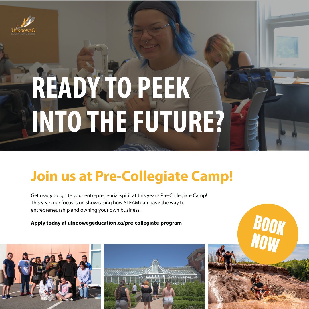 Registration for all summer camps is officially OPEN! ⏰Learn more and sign up for summer camps at ulnoowegeducation.ca #STEAMeducation #IndigenousYouth #SummerCamps #NovaScotia