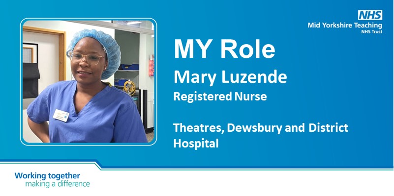 Welcome to MY Role ! 🔦 Mary loves working in our Theatre team at Dewsbury, talking to the patients and making sure they're comfortable. Outside of work she loves to sing, cook and make TikToks! 🎶🤳 👉bit.ly/3o2CDuC