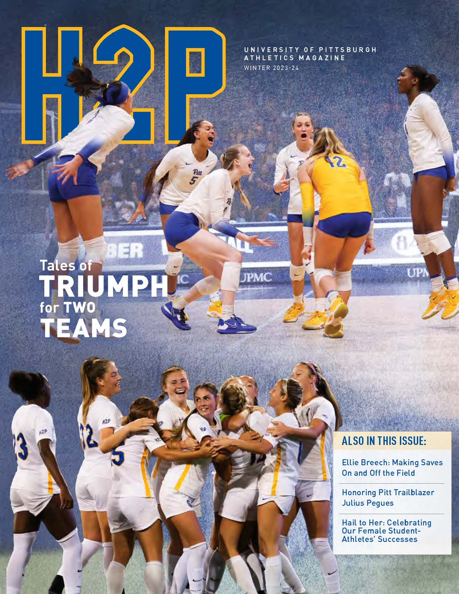 The latest issue of H2P magazine is here 🤩 Read up on @Pitt_VB & @Pitt_WSOC's success this fall, @BreechEllie making saves on & off the pitch and MORE! Check it out: pi.tt/H2PmagFW2324