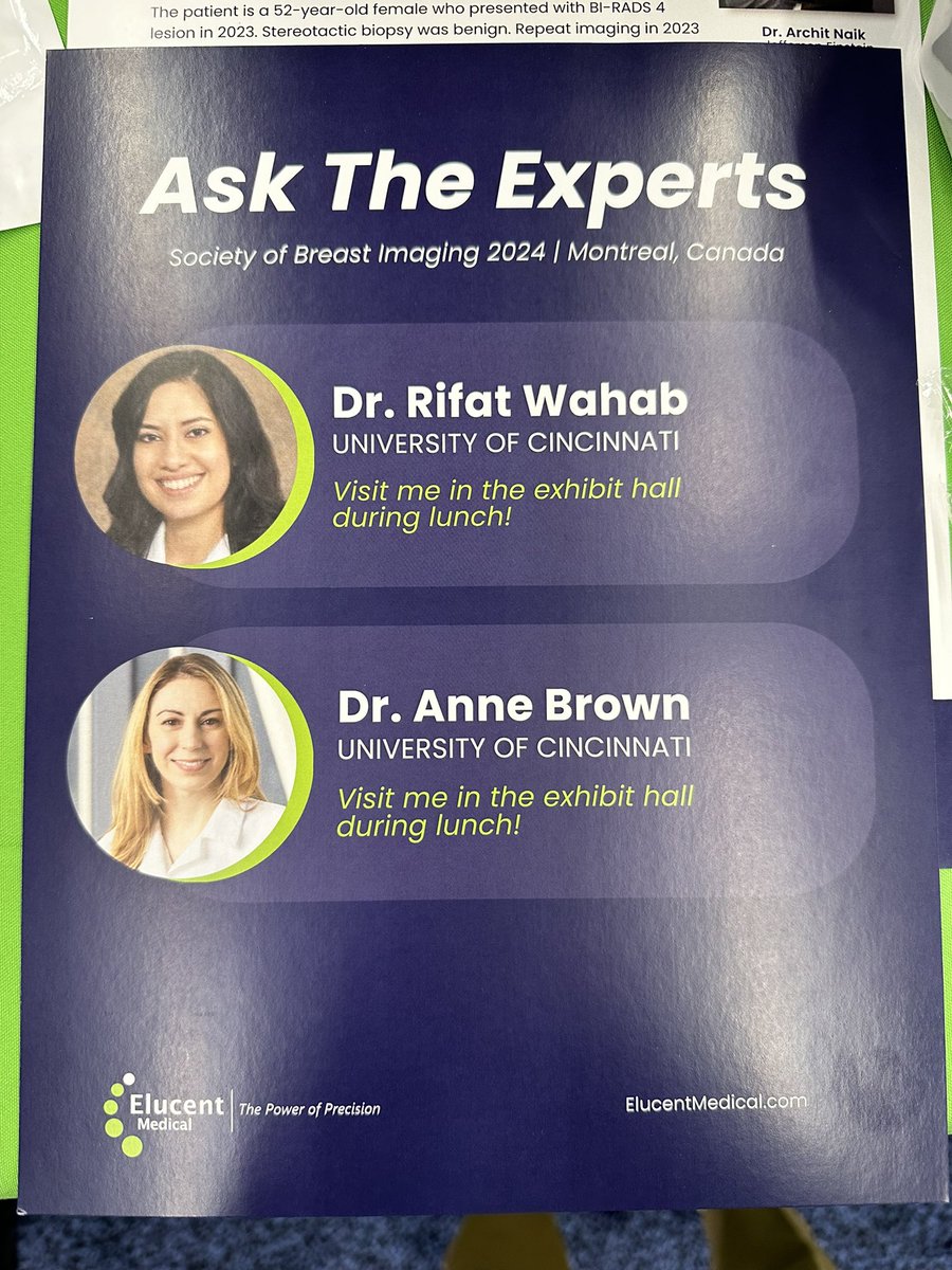 Join @AnnBrownMD and I at the @elucentmedical booth 514 today at noon to get your questions answered about wireless localizations with SmartClip! #SBI2024 #breastcancer #breastimaging