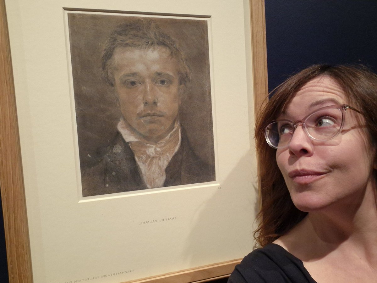 What a delight to go to the Blake exhibition at the Fitzwilliam and run into my boyfriend Samuel Palmer, who is, turns out, a total dish.