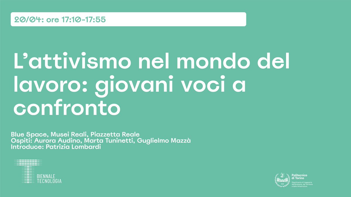 DIATI_poliTO's tweet image. #BiennaleTech